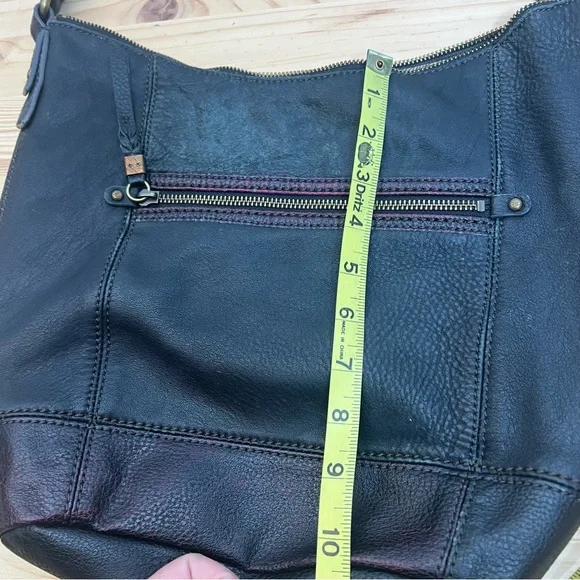 The Sak sequoia black gray leather hobo shoulder bag purse - Picture 7 of 10